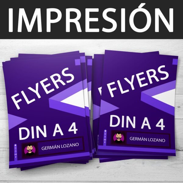 Impresión Flyers A4 (21x29cm)